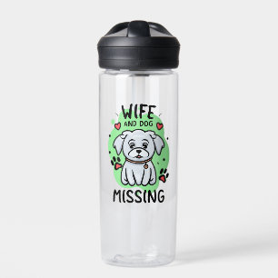 Bouteille D'eau Femme et chien manquants