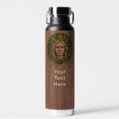 Bouteille D'eau Femme Verte - Bois (Avant)