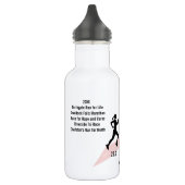 Bouteille D'eau Femmes roses et marathonien turquoise (Gauche)