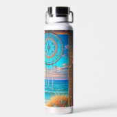 Bouteille D'eau Fenêtre avec attrape-soleil surplombant l'océan (Arrière)