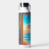 Bouteille D'eau Fenêtre avec écran solaire surplombant l'océan (Avant)