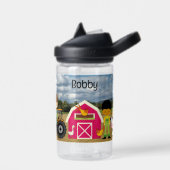 Bouteille D'eau Ferme Animaux Tracteur Ajouter Nom de l'enfant Fun (Gauche)