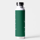 Bouteille D'eau Festif Vert Noël Blanc Nom manuscrit (Gauche)