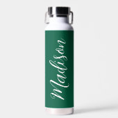 Bouteille D'eau Festif Vert Noël Blanc Nom manuscrit (Avant)
