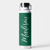 Bouteille D'eau Festif Vert Noël Blanc Nom manuscrit (Arrière)