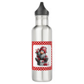 Bouteille D'eau Festive Love Messenger Gnome "Heart and Presents" (Gauche)
