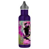 BOUTEILLE D'EAU FÊTE DE MARIAGE BLACK ROSE PURPLE (Gauche)