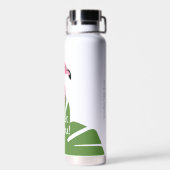 Bouteille D'eau Fête de mariage tropicale Flamant rose personnalis (Arrière)