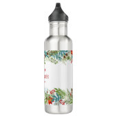 Bouteille D'eau Fête de Noël Floral Personnalisé (Droite)