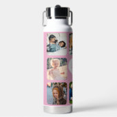 Bouteille D'eau Fête des mères multiphoto nom collage personnalisé (Salle de sport)