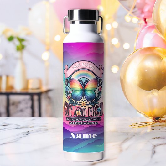 Bouteille D'eau Fête du Gay pride sortant et fier