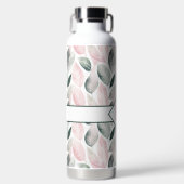 Bouteille D'eau Feuilles botaniques monogrammes (Avant)