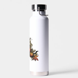 Bouteille D'eau Feuilles d'automne. Motif d'Halloween.