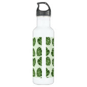 Bouteille D'eau Feuilles de palmiers, Feuilles verts, Motif tropic (Dos)
