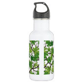 Bouteille D'eau Feuilles d'érable sur fond blanc (Dos)