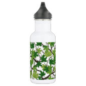 Bouteille D'eau Feuilles d'érable sur fond blanc (Droite)