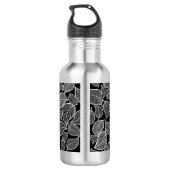 Bouteille D'eau Feuilles noirs en blanc (Dos)