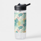 Bouteille D'eau Feuilles texte personnalisé Motif (Gauche)