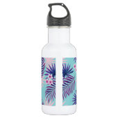 Bouteille D'eau Feuilles tropicaux et fleurs 2 (Dos)