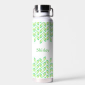 Bouteille D'eau Feuilles verts néon - art fractal, irlandais disan (Arrière)