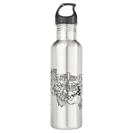 Bouteille D'eau Feux de circulation dans un supermarché (Devant)