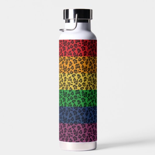 Bouteille D'eau Fierté arc-en-ciel léopard (Plage)