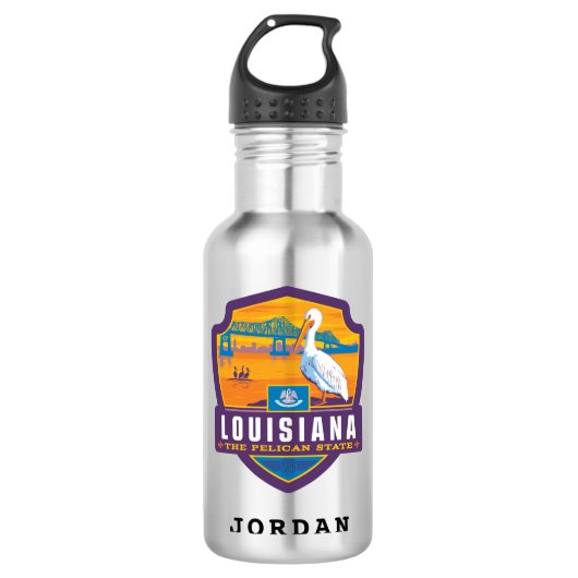 Bouteille D'eau Fierté de l'État | Louisiane (Devant)