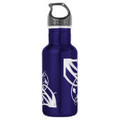 Bouteille D'eau Filigree blanc et fleurs (Dos)