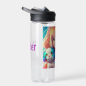 Bouteille D'eau Fille Anime personnalisée avec chiot (Droite)