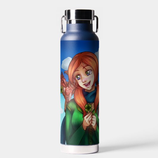 Bouteille D'eau Fille chanceuse (Avant)