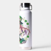 Bouteille D'eau Fille d'anime de la Saint Patrick's Day (Arrière)
