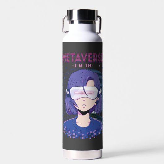 Bouteille D'eau Fille d'anime lunettes de réalité virtuelle Boutei (Avant)