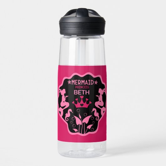 Bouteille D'eau Fille Sirène Princesse (Avant)