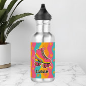 Bouteille D'eau Filles de patinage à rouleaux rétro