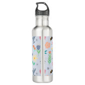 Bouteille D'eau Filles Fleurs botaniques mignonnes et enfants Moti (Dos)