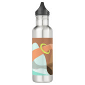 Bouteille D'eau Filles main poussant sur le bouton snooze du révei (Gauche)