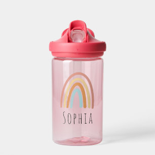 Bouteille D'eau Filles mignonnes Boho aquarelle arc-en-ciel et