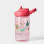 Bouteille D'eau Filles mignonnes magiques sous la mer Sirène rose<br><div class="desc">Cette bouteille mignonne et capricieuse pour enfants présente une sirène magique sous la mer. La bouteille peut être personnalisée avec votre nom de fille,  le cadeau parfait pour tous les amateurs de sirènes.</div>