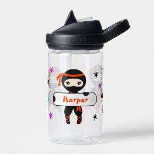Bouteille D'eau Filles Personnalisées Cute Ninja Enfants Nom Perso