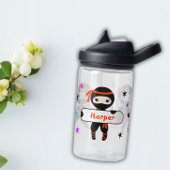 Bouteille D'eau Filles Personnalisées Cute Ninja Enfants Nom Perso