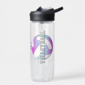 Bouteille D'eau filles personnalisées volley-ball rose violet bleu (Gauche)