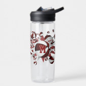 Bouteille D'eau filles sport maroon basketballs étoiles (Gauche)