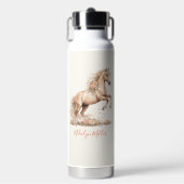 Bouteille D'eau Fillette Cheval Peach Monogramme Script Fantaisist (Salle de sport)