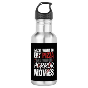 Bouteille D'eau Films d'horreur Pizza Halloween Design_1