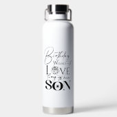 Bouteille D'eau Fils moderne , anniversaire de petit-fils Typograp (Plage)