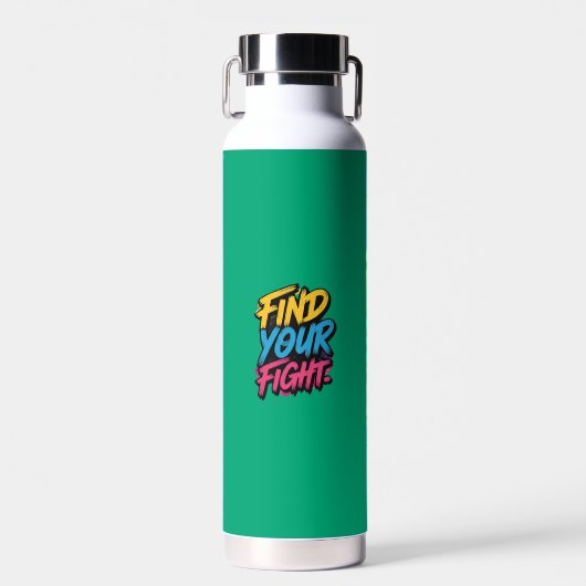 Bouteille d'eau "Find Your Fight" (Multicolor) (Avant)