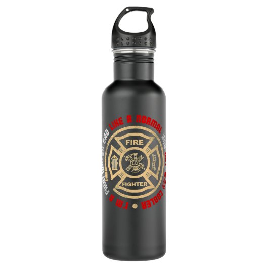 Bouteille D'eau Firefighter Fireman Mens Fireman US Firefighter Da (Devant)