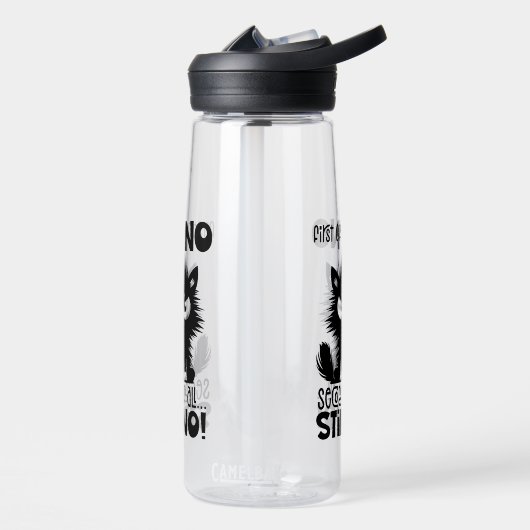 Bouteille D'eau First Of All, No Funny Cat Lover Gift (Gauche)
