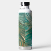 Bouteille D'eau Flacons de verre turquoise et or (Droite)