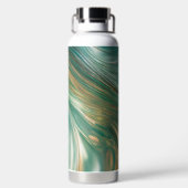 Bouteille D'eau Flacons de verre turquoise et or (Plage)